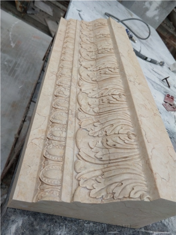 Hand Carved Beige Marble Door Surrounds Frame