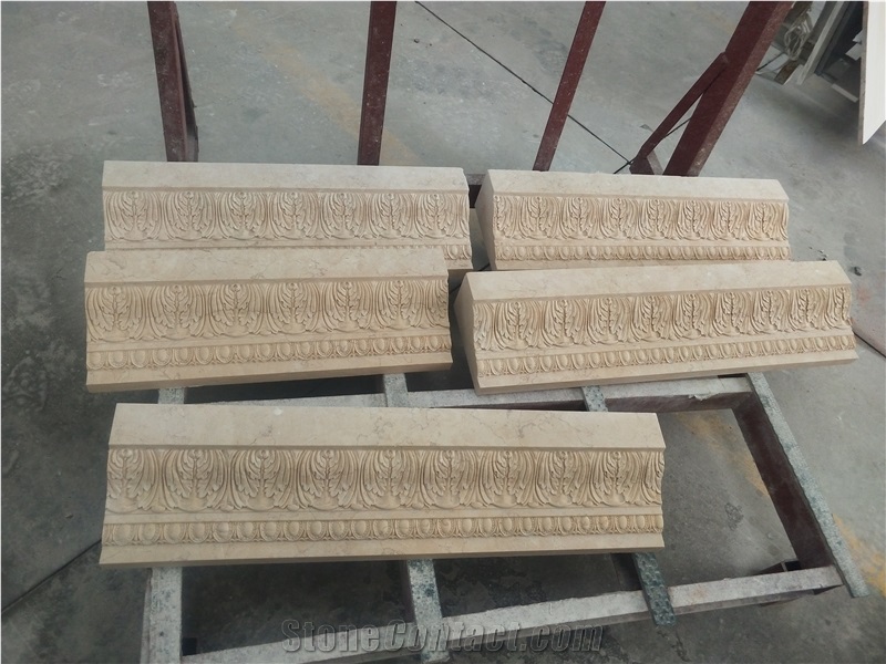 Hand Carved Beige Marble Door Surrounds Frame
