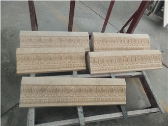 Hand Carved Beige Marble Door Surrounds Frame