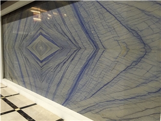 Luxury Azul Macaubas Blue Quartzite Slabs For Kitchen