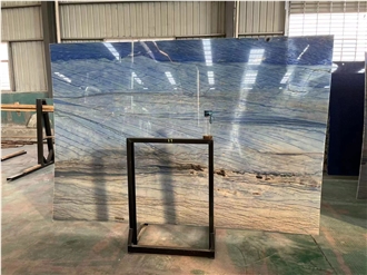Luxury Azul Macaubas Blue Quartzite Slabs For Kitchen