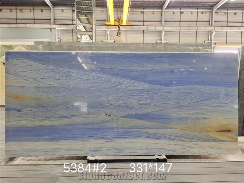 Luxury Azul Macaubas Blue Quartzite Slabs For Kitchen