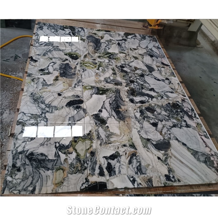 Luxury  Ice Green Marble Tiles Slab For Hot Sale
