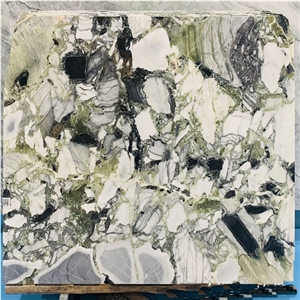 Luxury  Ice Green Marble Tiles Slab For Hot Sale