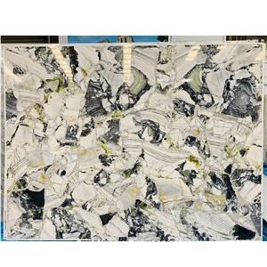 Luxury  Ice Green Marble Tiles Slab For Hot Sale