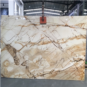 Luxury Roman Impression Marble Stone With Golden Veins