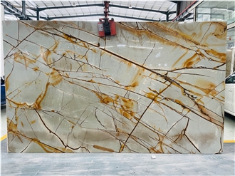 Luxury Roman Impression Marble Stone With Golden Veins