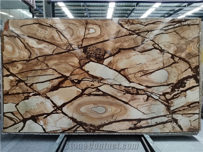 Luxury Roman Impression Marble Stone With Golden Veins