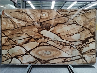 Luxury Roman Impression Marble Stone With Golden Veins