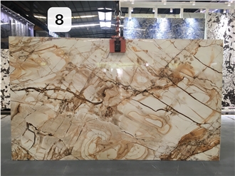 Luxury Roman Impression Marble Stone With Golden Veins