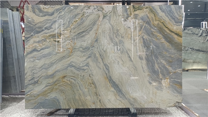 Luxury Silk Road Background Wall Quartzite Slabs