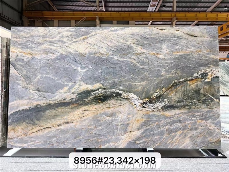 Luxury Silk Road Background Wall Quartzite Slabs