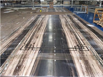 Manufacture Copper Inlay Marble Medallion For Lobby Flooring Manufacture Copper Inlay Marble Medallion For Lobby Flooring