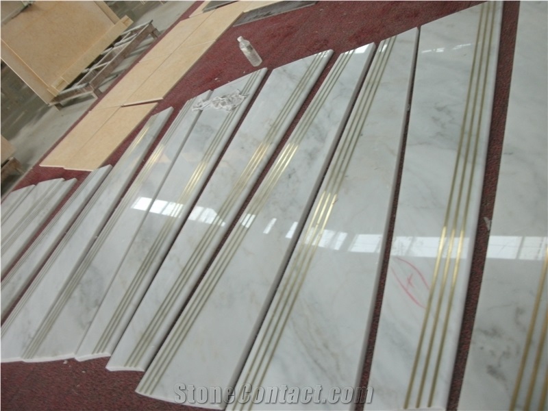Manufacture Copper Inlay Marble Medallion For Lobby Flooring