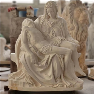 Modern  Four Seasons Goddess  Sunset Red Marble Sculpture