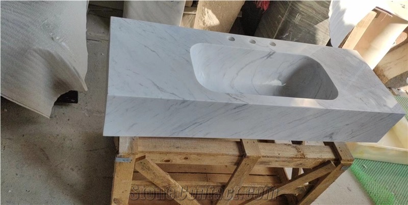 Natural Yellow Wooden Sandstone Restangle Sink