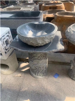 Natural Yellow Wooden Sandstone Restangle Sink