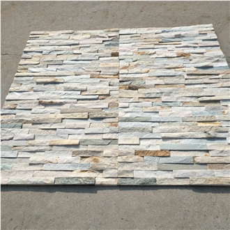 Outdoor Rusty Quartzite Rustic Brick Wall Stack Stone Veneer
