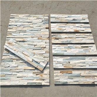Outdoor Rusty Quartzite Rustic Brick Wall Stack Stone Veneer