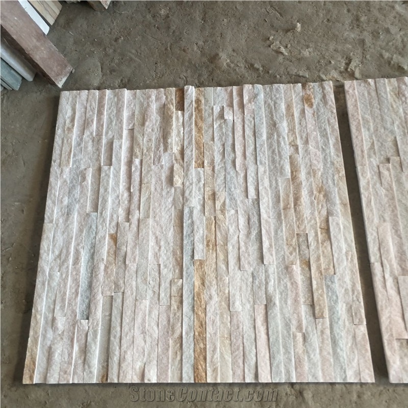Outdoor Rusty Quartzite Rustic Brick Wall Stack Stone Veneer