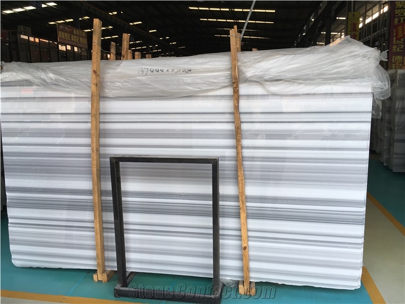 Polished Straight Veins Marmara Equator Marble Slab Prices