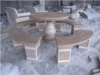 Promotion Price Garden Stone Outdoor Tables And Chairs