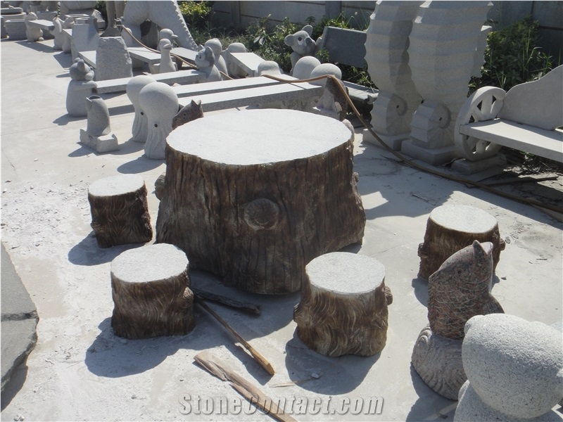 Promotion Price Garden Stone Outdoor Tables And Chairs