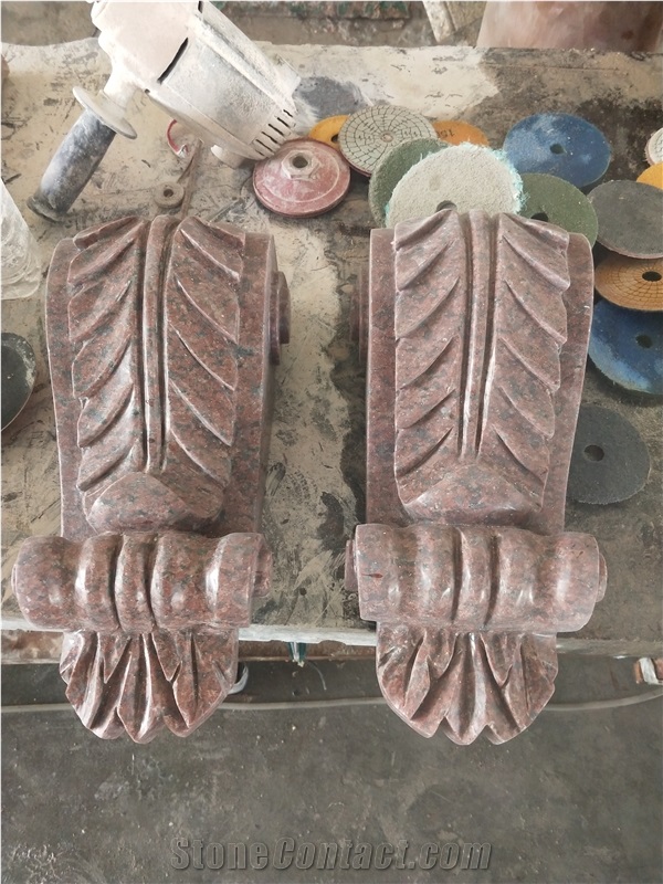 Upright Imported Imperial Red Granite Gravestone