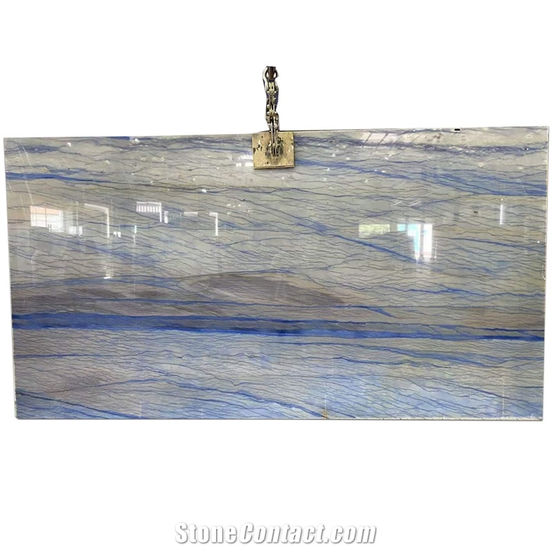 Azul Imperial Quartzite Slabs For Home Decoration