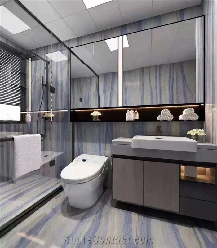 Azul Imperial Quartzite Slabs For Home Decoration