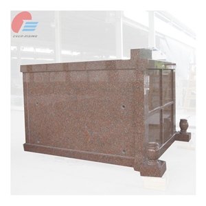 EM4001 Cheapest China Maple Red Granite 4 Crypt Mausoleum
