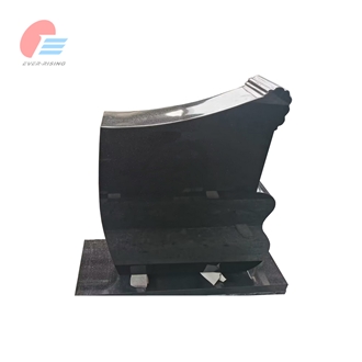 India Black Granite Guitar Shaped Engraved Tombstone