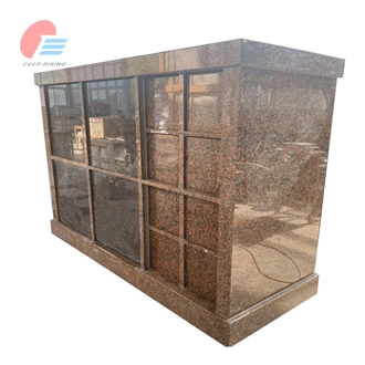 Maple Red Granite 48 Niche Double Sided Columbarium