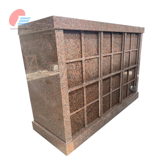 Maple Red Granite 48 Niche Double Sided Columbarium