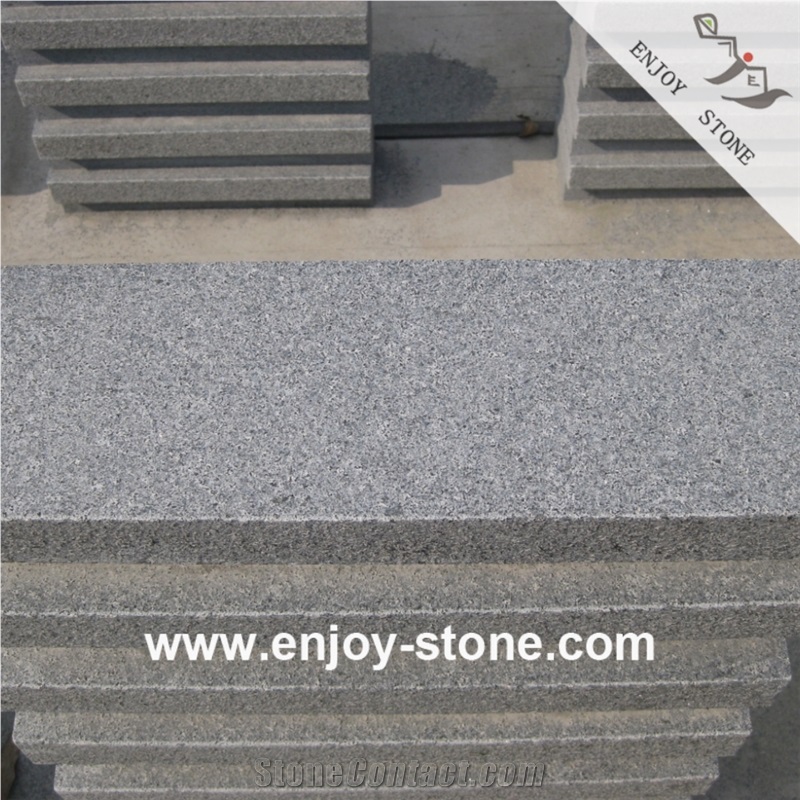 G654 Flamed Sesame Grey Granite Tiles For Flooring