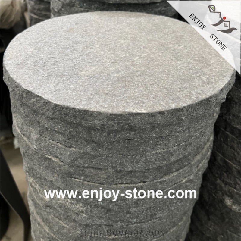 G684  Tiles Black Pearl Basalt Flamed