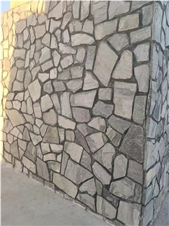 Crazy Hardscape Stone Wall Cladding Panels Slate Interlocking