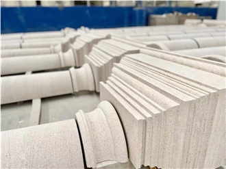 Moca Cream Limestone Columns 3400X3400x250mm