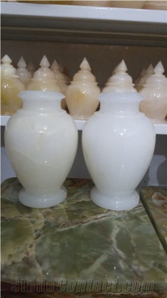 Light Green Onyx Urns