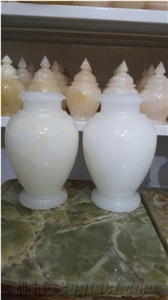 Light Green Onyx Urns