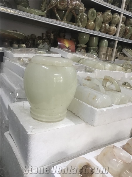 Light Green Onyx Urns