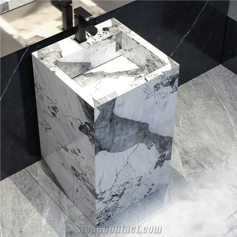 Sintered Stone  Pedestal Basin