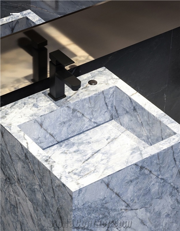 Sintered Stone  Pedestal Basin