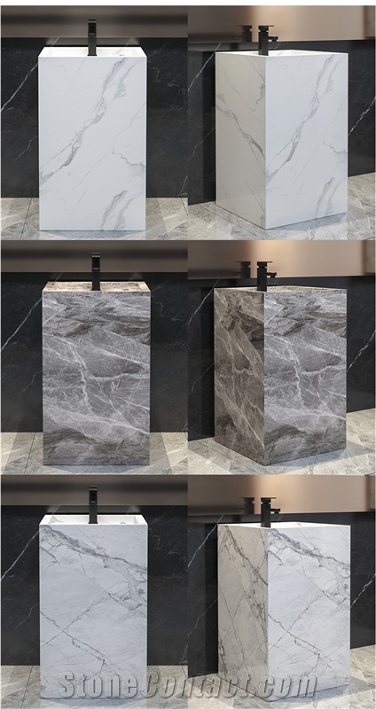 Sintered Stone  Pedestal Basin