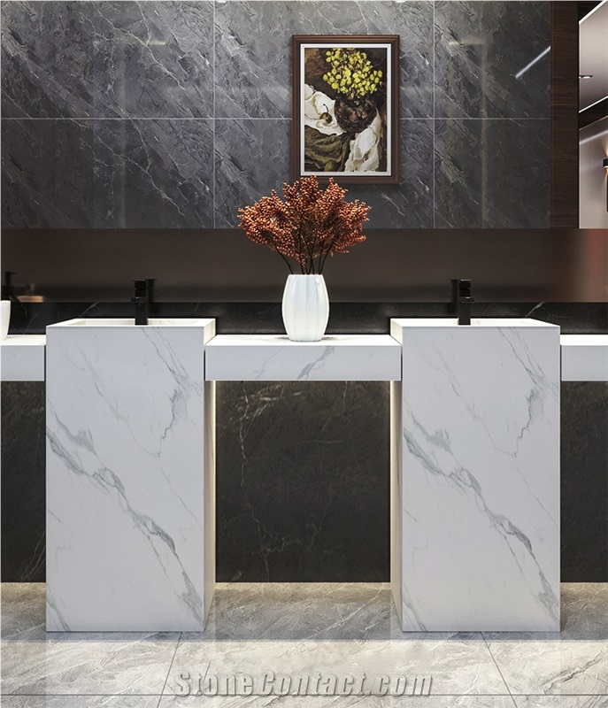 Sintered Stone  Pedestal Basin