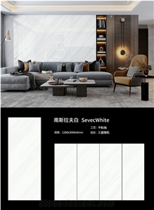 White Wall Sintered Stone Slabs For Hotel Project