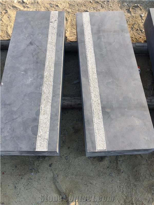 China Blue Limestone Blocks Steps, Bluestone Treads
