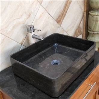 Blue Limestone Bathroom Wash Basin