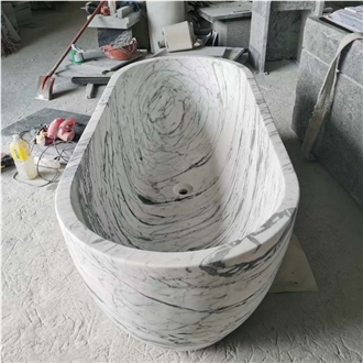 Carrara White Marble Free Standing Bathtubs