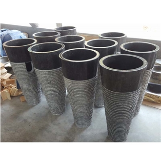 China Black Granite Pedestal Sink